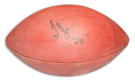 Thomas Jones Autographed NFL Football