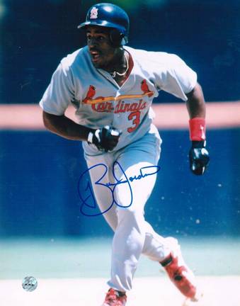 Brian Jordan Autographed "Running the Bases" St. Louis Cardinals 8" x 10" Photo
