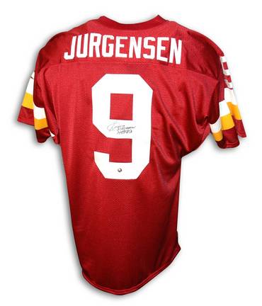 Sonny Jurgensen Washington Redskins Autographed Throwback NFL Football Jersey Inscribed "HOF 83" (Red)