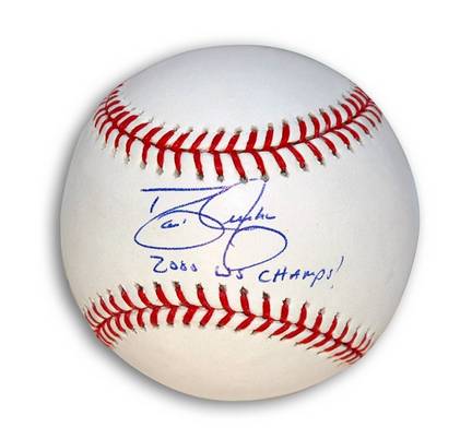 David Justice Autographed MLB Baseball Inscribed "2000 WS Champs!"