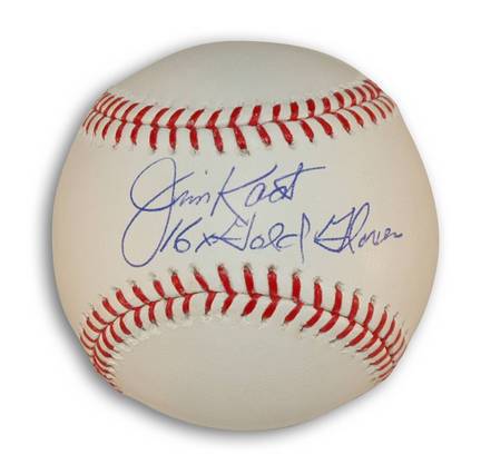 Jim Kaat Autographed MLB Baseball Inscribed with "16X Gold Glove"