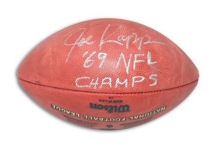 Joe Kapp Autographed NFL Football Inscribed "69 NFL Champs"