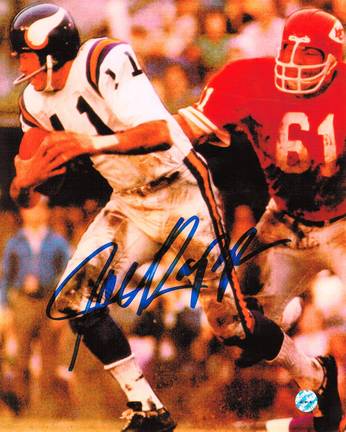 Joe Kapp Autographed "Vs Chiefs" Minnesota Vikings 8" x 10" Lithograph