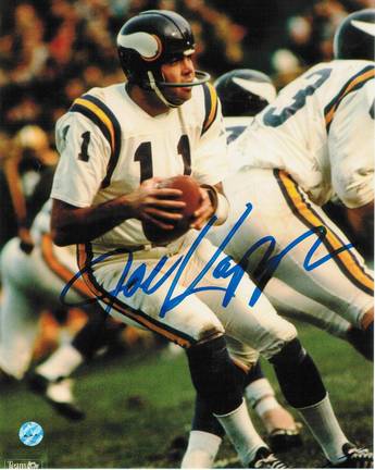 Joe Kapp Autographed "Dropping Back" Minnesota Vikings 8" x 10" Photo