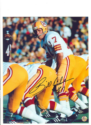 Billy Kilmer Washinfgton Redskins Autographed 8" x 10" Yellow Helmet Photograph with "#17" Inscripti