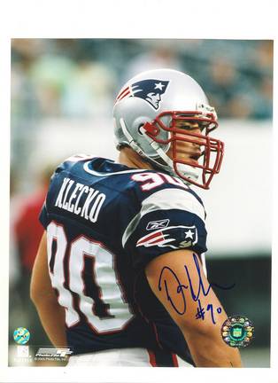 Dan Klecko New England Patriots Autographed 8" x 10" Photograph (Unframed)