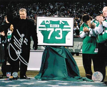 Joe Klecko New York Jets Autographed 8" x 10" Photograph (With Jersey) (Unframed)