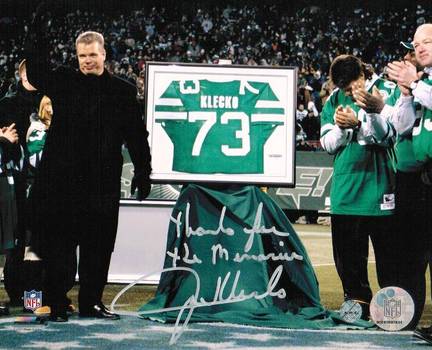 Joe Klecko New York Jets Autographed 8" x 10" Photograph Inscribed with "Thanks for the Memories" (U