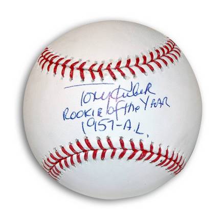 Tony Kubek Autographed MLB Baseball Inscribed "Rookie of the Year 1957-AL"