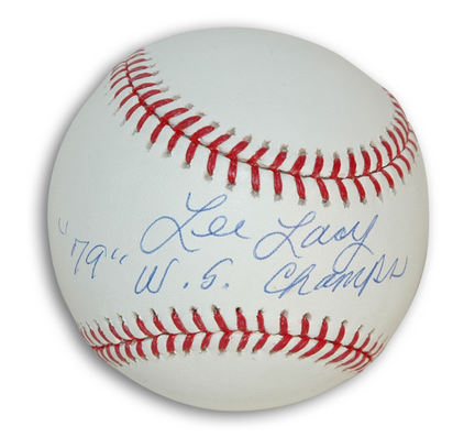 Lee Lacy Autographed Baseball Inscribed with "79 WS Champs"