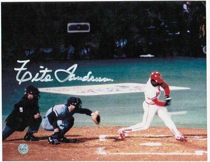 Tito Landrum Autographed "At the Plate" St. Louis Cardinals 8" x 10" Photo