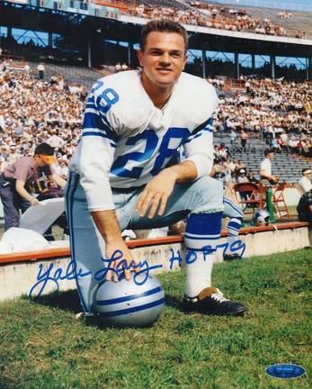 Yale Lary Detroit Lions Autographed 8" x 10" Photograph Inscribed "HOF 79" (Unframed)