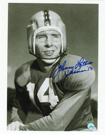 Johnny Lattner Autographed "BW Pose" Notre Dame Fighting Irish 8" x 10" Photo Inscribed "Heisma