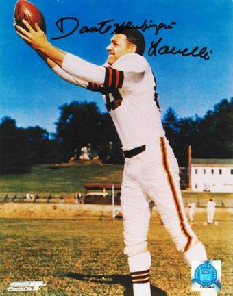 Dante Lavelli Autographed "Finger Tip Catch" Cleveland Browns 8" x 10" Photo Inscribed "Gluefin