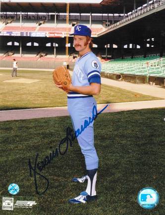Dennis Leonard Autographed "Stretch" Kansas City Royals 8" x 10" Photo
