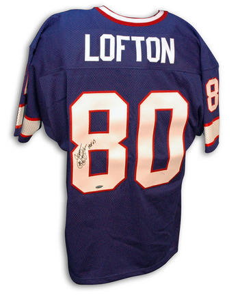 James Lofton Autographed Buffalo Bills Blue Throwback Jersey Inscribed with "HOF 03"