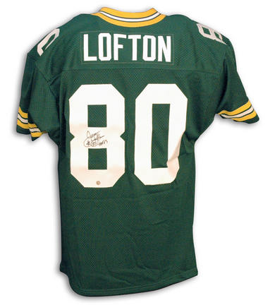 James Lofton Autographed Green Bay Packers Green Throwback Jersey with "HOF 03" Inscription