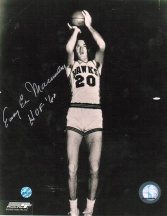 Easy Ed Macauley "Jump Shot" Autographed St. Louis Hawks 8" x 10" Photo