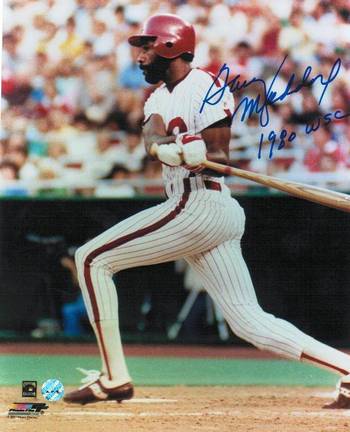 Garry Maddox Philadelphia Phillies Autographed 8" x 10" Unframed Photograph Inscribed with "1980 WSC"