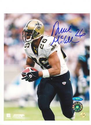 Deuce McAllister New Orleans Saints Autographed 8" x 10" Photograph with "26" Inscription (Unframed)