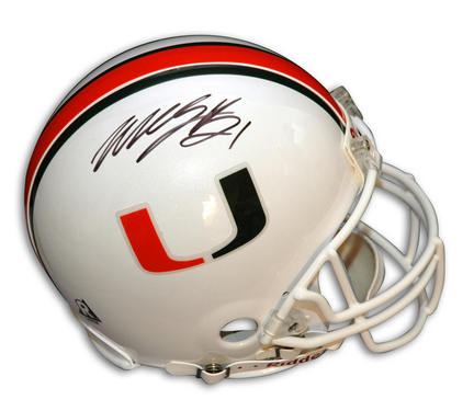 Willis McGahee Autographed Miami Hurricanes Riddell Pro Line Helmet
