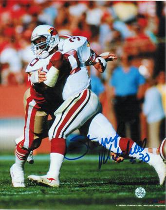 Stump Mitchell Autographed "Vs 49ers" St. Louis Cardinals (Football) 8" x 10" Photo