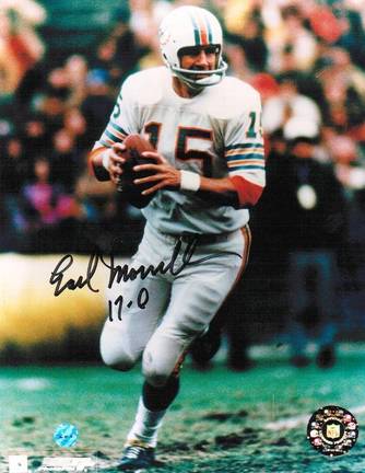 Earl Morrall Miami Dolphins Autographed 8" x 10" Unframed Photograph Inscribed with "17-0"