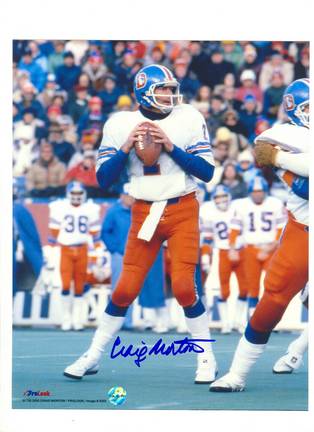 Craig Morton Denver Broncos Autographed 8" x 10" White Jersey Photograph (Unframed)