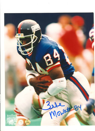 Zeke Mowatt New York Giants Autographed 8" x 10" Photograph Inscribed with "84" (Unframed)