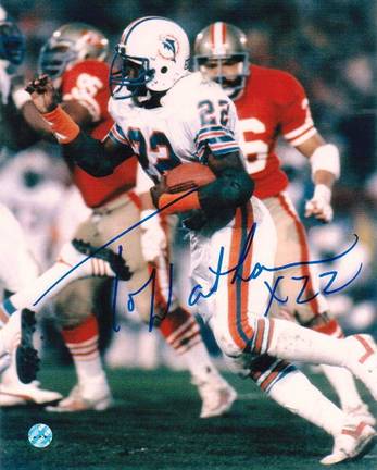 Tony Nathan Miami Dolphins Autographed 8" x 10" Unframed Photograph 