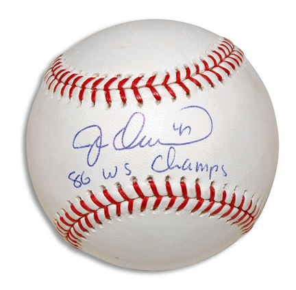 Jesse Orosco Autographed Baseball Inscribed with "86 WS Champs"