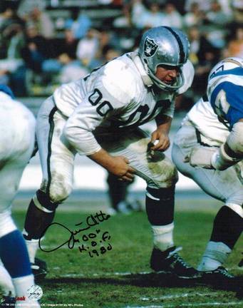 Jim Otto Oakland Raiders Autographed 8" x 10" Unframed Photograph Inscribed with "HOF 1980"