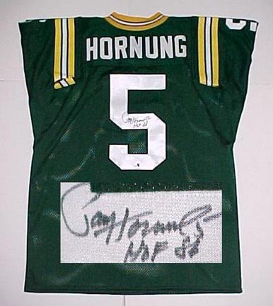 Paul Hornung Green Bay Packers NFL Autographed Throwback Jersey Inscribed "HOF 86"  