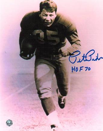 Pete Pihos Philadelphia Eagles Autographed 8" x 10" Photograph Inscribed with "HOF 70"