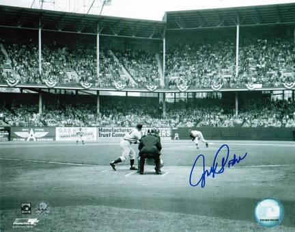 Johnny Podres Autographed "View from Behind the Plate" Brooklyn Dodgers 8" x 10" Photo