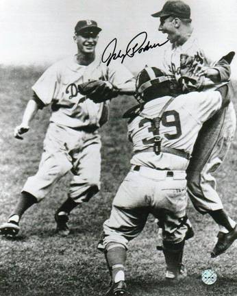 Johnny Podres Brooklyn Dodgers Autographed Black & White 8" x 10" Unframed Photograph