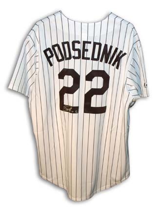 Scott Podsednik Autographed Chicago White Sox Pinstripe Jersey