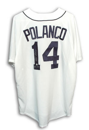 Placido Polanco Autographed Detroit Tigers White Majestic Baseball Jersey Inscribed with "ALCS MVP"