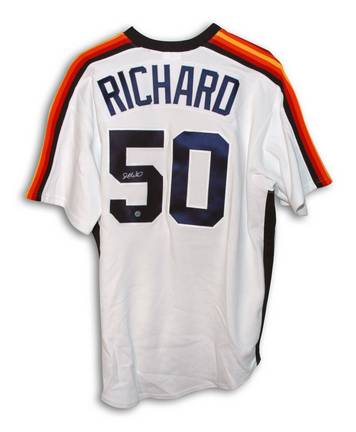 J.R. Richard Houston Astros Autographed White Majestic Jersey