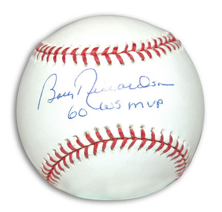 Bobby Richardson Autographed Baseball Inscribed with "60 WS MVP"