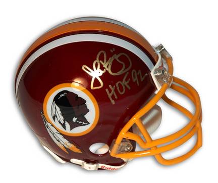 John Riggins Washington Redskins Hall of Fame Autographed Mini Helmet