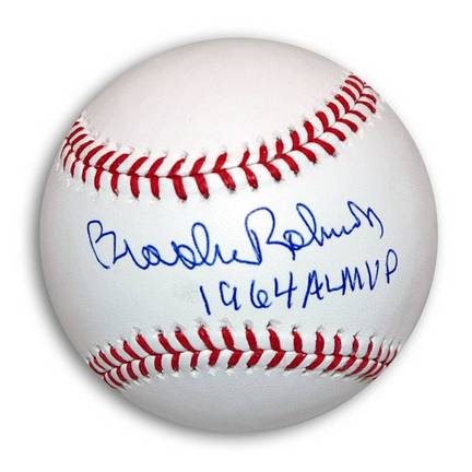 Brooks Robinson Autographed OML Baseball Inscribed "1964 AL MVP"