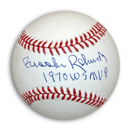 Brooks Robinson Autographed OML Baseball Inscribed "1970 WS MVP"