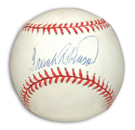 Frank Robinson Autographed Baseball