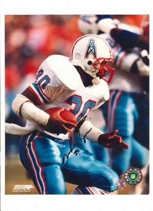 Mike Rozier Houston Oilers Autographed 8" x 10" Photograph with "80" Inscription (Unframed)
