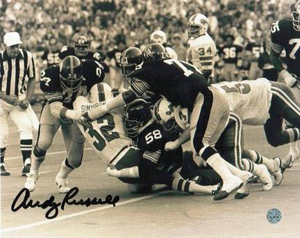 Andy Russell Pittsburgh Steelers Autographed 8" x 10" Photograph (Unframed)