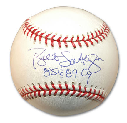 Bret Saberhagen Autographed Baseball Inscribed with "85 & 89 CY"