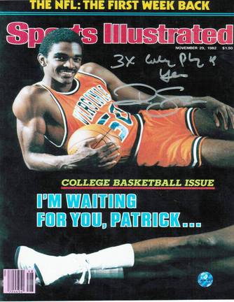 Ralph Sampson Autographed "SI Cover" Virginia Cavaliers 8" x 10" Photo with "3X College Player 