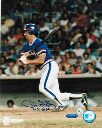 Jim Sundberg Texas Rangers Autographed 8" x 10" Unframed Photograph Inscribed with "6X GG"