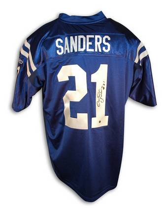 Bob Sanders Indianapolis Colts Autographed Reebok Authentic NFL Football Jersey (Blue)